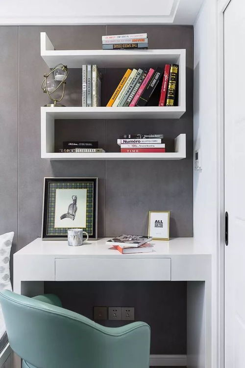 70㎡現代小二房 定制書桌，演繹浪漫精致的舒適生活