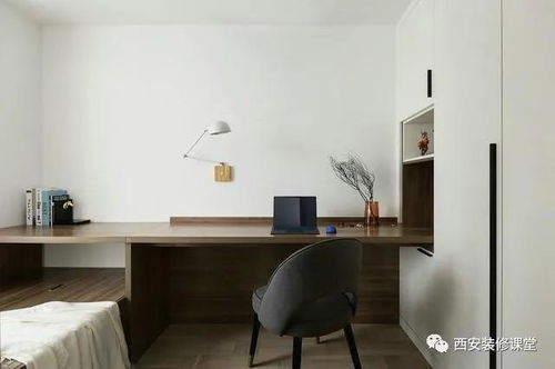 120㎡兩室變三室，黑白灰打造干凈極簡婚房，書桌定制點亮實用空間